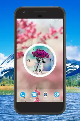 Beautiful Clock Live Wallpaper android App screenshot 1